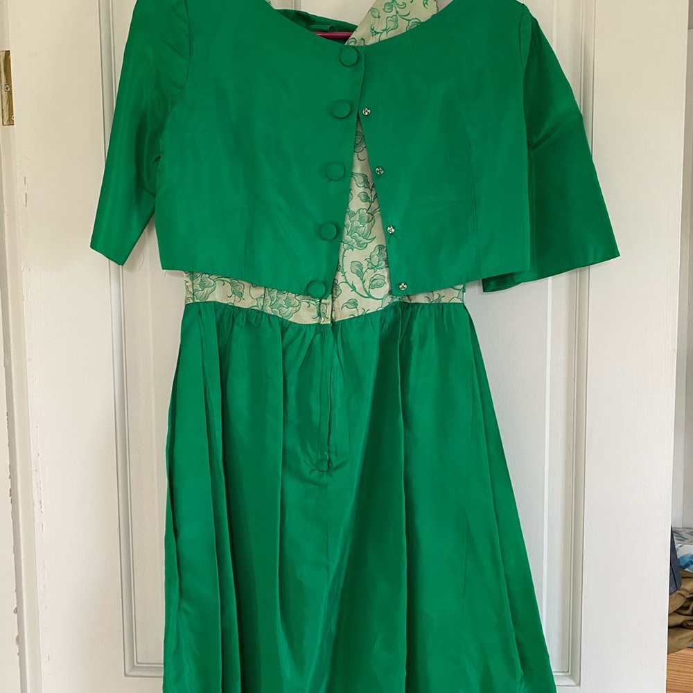 Vintage sleeveless dress with cropped bolero-style jacket - Picture 5 of 6
